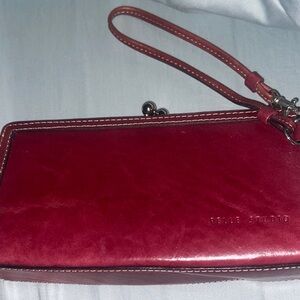 Petite Studio Burgundy Leather Wristlet